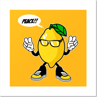 PEACE LEMON CARTOON Posters and Art